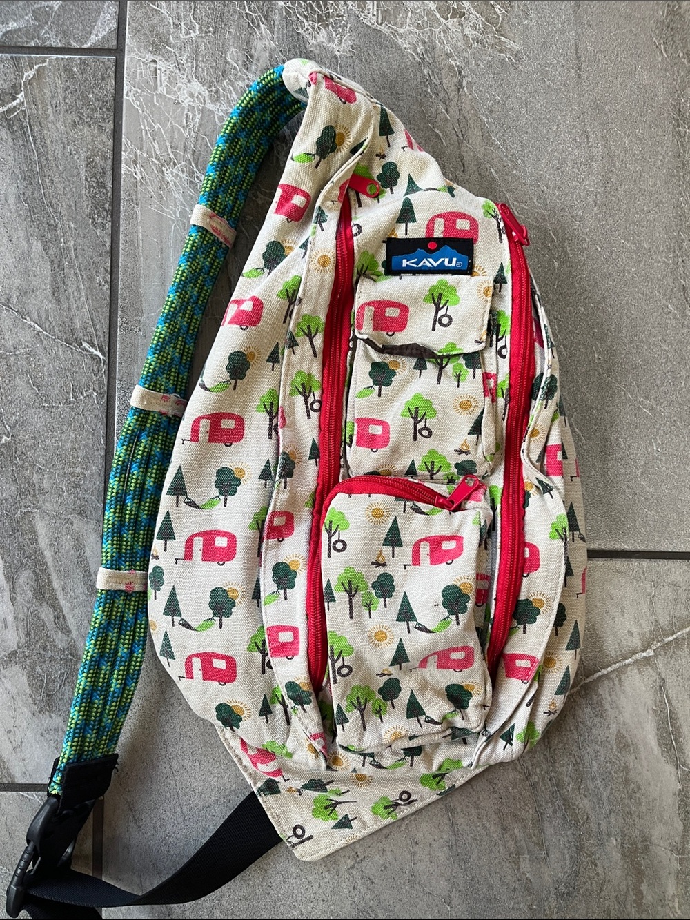❤️ Kavu Rope Sling Bag Original Canvas Travel Camping Outdoor
